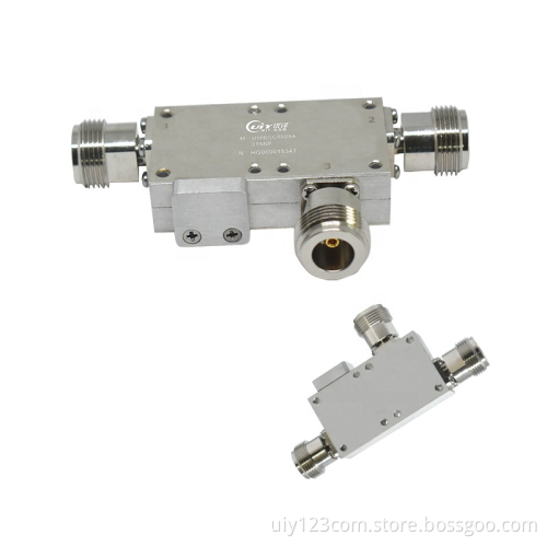 UHF RF Coaxial Circulator 3 ~6 GHz Broadband Low Insertion Loss and High Isolation Pass Power 100W